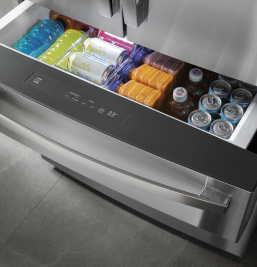 GE Profile™ 22.4 Cu. Ft. Smart Counter-Depth Fingerprint Resistant 4-Door French-Door Refrigerator with Door In Door - Image 7