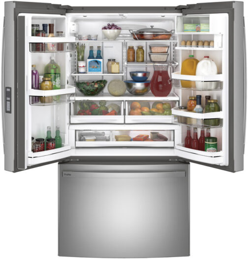 GE Profile™ ENERGY STAR® 23.1 Cu. Ft. Counter-Depth Fingerprint Resistant French-Door Refrigerator - Image 12