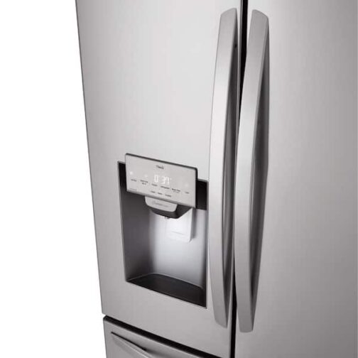 LG 28 cu. ft. 3 Door French Door Refrigerator with Ice and Water Dispenser and Craft Ice in PrintProof Stainless Steel LHFS28XBS