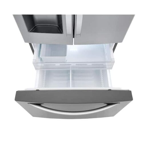 LG 28 cu. ft. 3 Door French Door Refrigerator with Ice and Water Dispenser and Craft Ice in PrintProof Stainless Steel LHFS28XBS