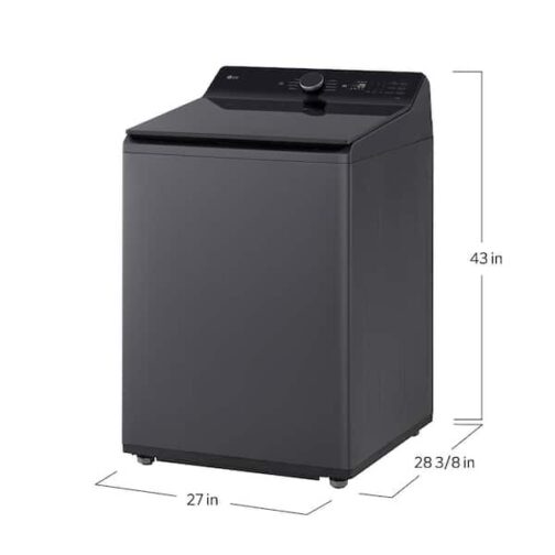 LG 5.5 cu. ft. SMART Top Load Washer in Matte Black with Impeller, Easy Unload and TurboWash3D Technology WT8400CB