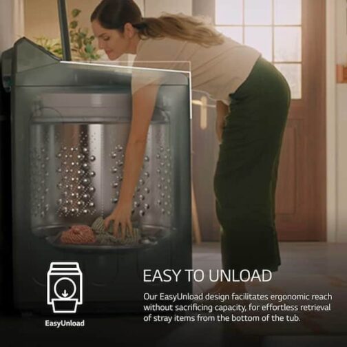 LG 5.5 cu. ft. SMART Top Load Washer in Matte Black with Impeller, Easy Unload and TurboWash3D Technology WT8400CB
