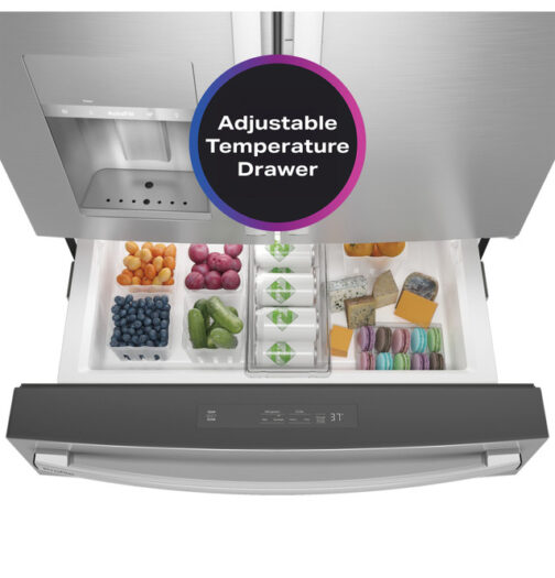 GE Profile™ ENERGY STAR® 27.9 Cu. Ft. Smart Fingerprint Resistant 4-Door French-Door Refrigerator with Door In Door - Image 9