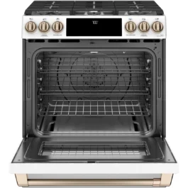 Cafe CGS700P4MW2 30 Inch Slide-In Gas Smart Range with 6 Sealed Burners, 5.6 Cu.