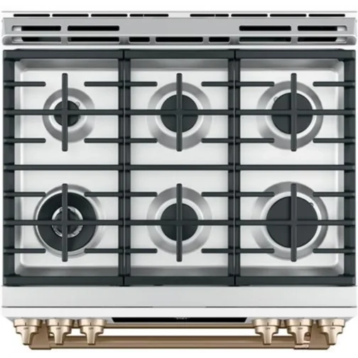Cafe CGS750P4MW2 30 Inch Slide-In Gas Smart Range with 6 Sealed Burners, Double Oven, 6.7 Cu. Ft. - Image 4