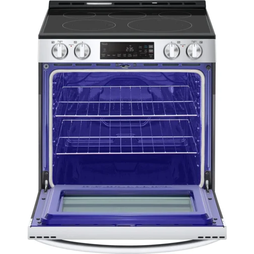 30 Inch Slide-In Electric Smart Range with 5 Radiant Elements, 6.3 Cu. Ft. Capacity, Storage Drawer, - Image 6