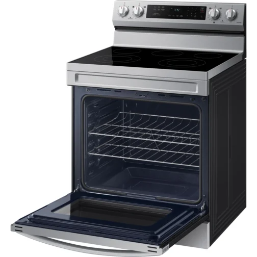 Samsung NE63A6311SS 30 Inch Freestanding Electric Smart Range with 5 Smoothtop Burners - Image 3