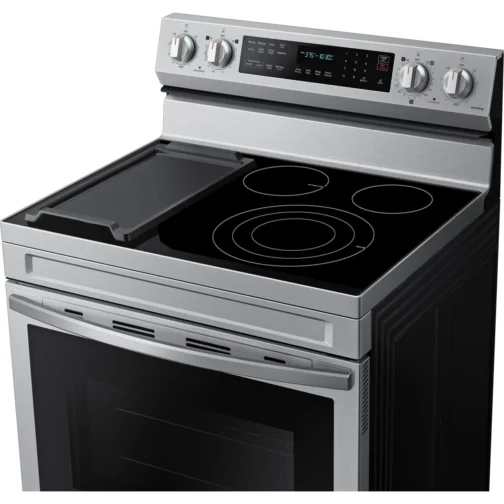 Samsung NE63A6711SS 30 Inch Freestanding Electric Smart Range with 5 Radiant Burners, 6.3 - Image 4