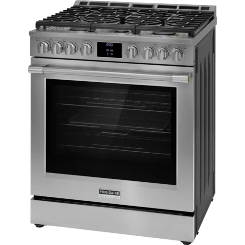 Frigidaire Professional Series PCFG3080AF 30 Inch Slide-In Gas Range with 6 Sealed Burners, 6.0 cu. ft.