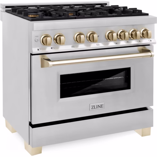 ZLINE Autograph Edition RAZ36G 36 Inch Freestanding Dual Fuel Range with 6 Sealed Burners