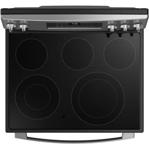 GE Profile PB900YVFS 30 Inch Freestanding Electric Range with 6.2 Cu. Ft. Oven Capacity, 5 Radiant - Image 4