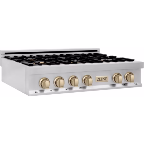 ZLINE Autograph Edition RTZ36G 36 Inch Gas Rangetop with 6 Sealed Brass Burner