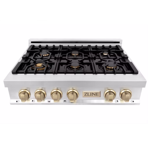 ZLINE Autograph Edition RTZ36G 36 Inch Gas Rangetop with 6 Sealed Brass Burner - Image 3