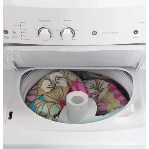 GE Appliances GUD27ESSMWW 3.8 cu. ft. Washer and 5.9 cu. ft. Electric Dryer Laundry Center - Image 5