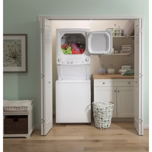 GE Appliances GUD27ESSMWW 3.8 cu. ft. Washer and 5.9 cu. ft. Electric Dryer Laundry Center - Image 10