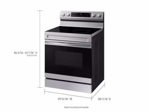 SAMSUNG 6.3 cu. ft. Smart Freestanding Electric Range with No-Preheat Air Fry & Convection - Image 6