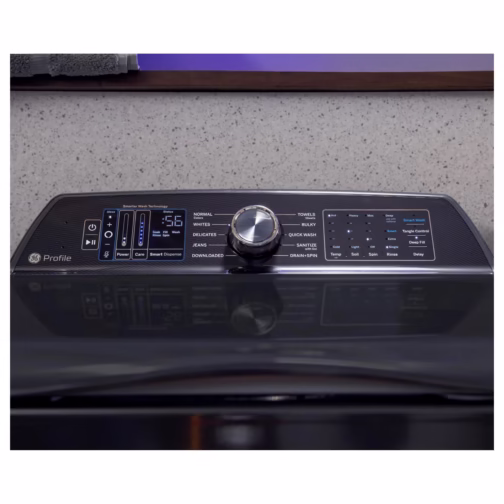Ge Profile Energy Star 5.4 Cu. Ft. Capacity Washer With Smarter Wash Technology And Adaptive Smartdispense PTW800BPWRS - Image 4