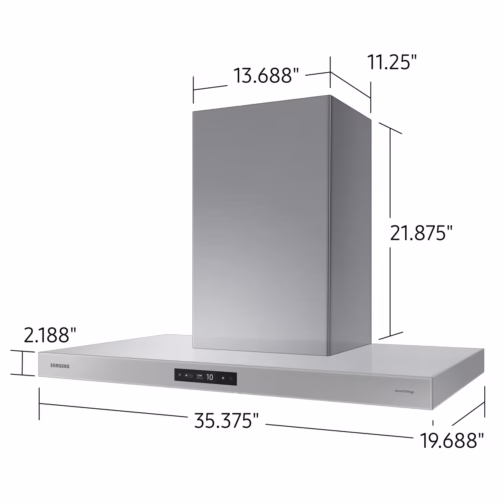 Samsung 36 Bespoke 7 Series Chimney Hood with Triple Air Sensor NK36CB700WCGAA - Image 4