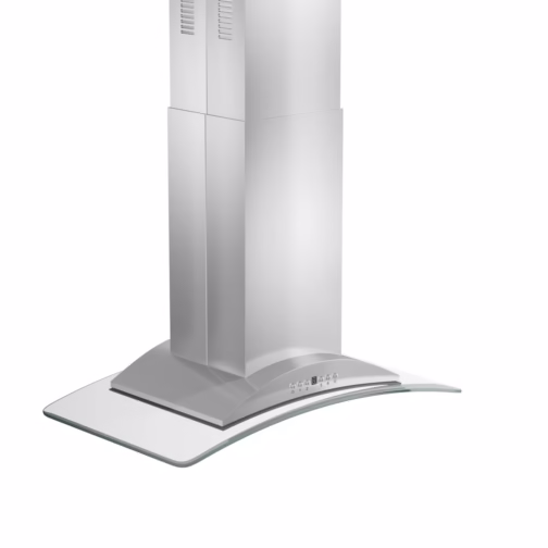 ZLINE 30 in. Convertible Vent Isl& Mount Range Hood in Stainless Steel & Glass (GL9i-30) - Image 4