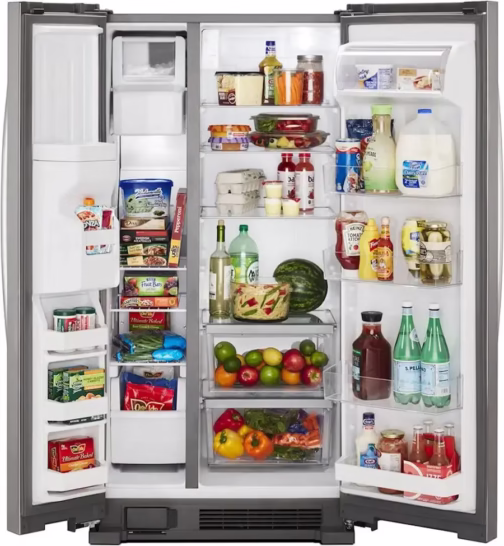Whirlpool - 21.4 Cu. Ft. Side-by-Side Refrigerator - Monochromatic Stainless Steel - Image 6